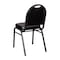 Flash Furniture Black Vinyl Stack ChairSilver Vein Metal Frame, 4PK 4-NG-ZG10006-BK-SILVERVEIN-GG - alternate 3